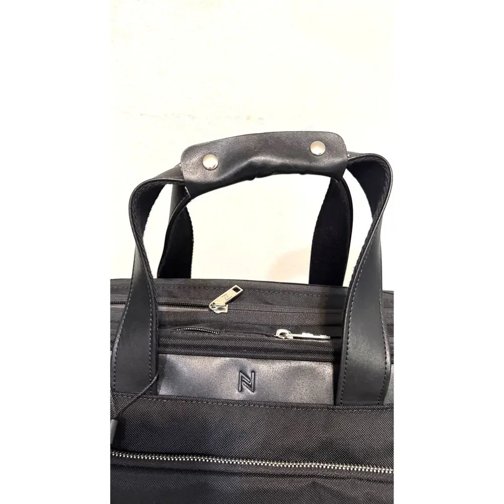 Nomad Lane Bento Bag Black Travel Carry On Laptop Briefcase NWT WITH EXTRAS